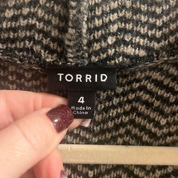 ✨Torrid Chevron Pattern Draped Sz 4X Cardigan✨ - Picture 7 of 9